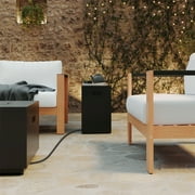 Better Homes & Gardens Modern 42 in Rectangle Propane Fire Pit Table with Tank Hideaway, Black