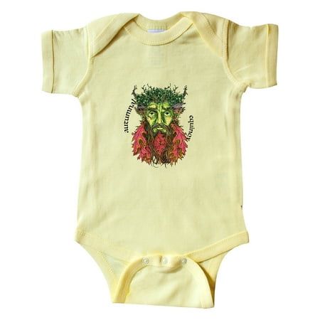 

Inktastic Autumnal Equinox Green Man into Fall Gift Baby Boy or Baby Girl Bodysuit