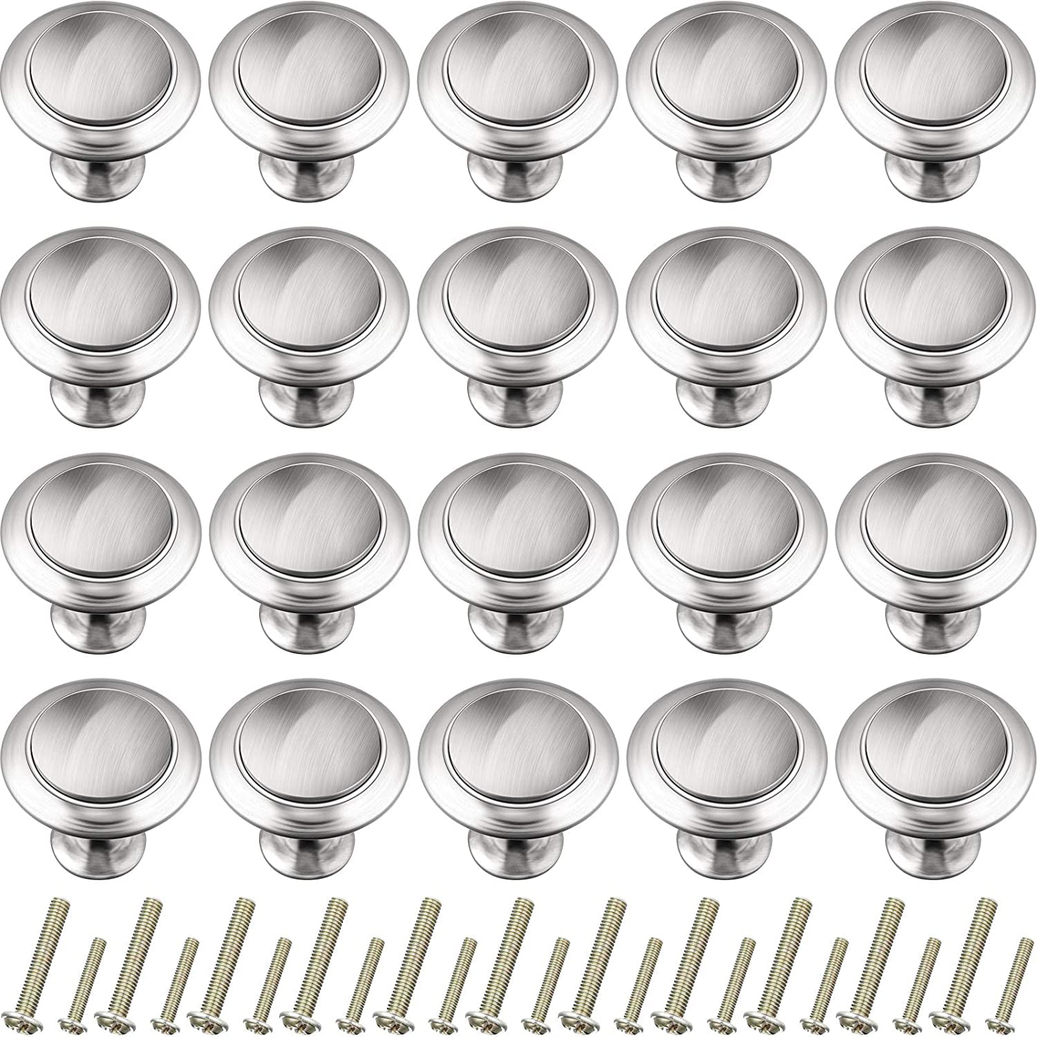 23mm Diameter Drawer Cupboard Cabinet Round Pull Knobs Handle 8 Pcs