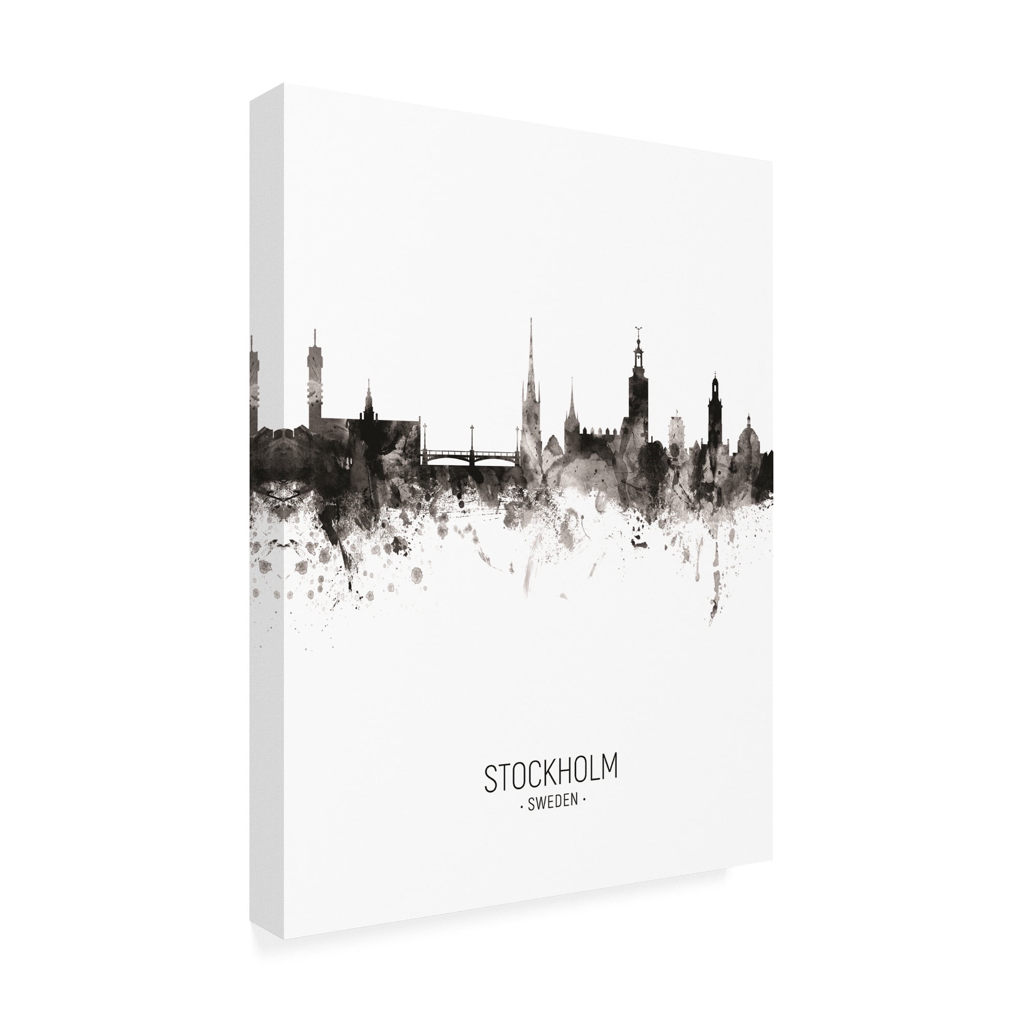 Trademark Fine Art 'Stockholm Sweden Skyline Portrait II' Canvas Art by Michael Tompsett
