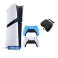 thumbnail image 1 of PlayStation 5 Pro 4TB SSD Digital Console with Two Controllers, White and Starlight Blue DualSense and Mytrix Hard Shell Protective Controller Case - Flagship PS5 Pro Console, 1 of 9