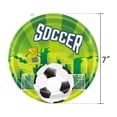 thumbnail image 4 of Cubiertos para fiesta de cumpleaños con temática de fútbol para niños, decoración, vaso, plato, servilleta, pancarta, mantel, conjunto de suministros para fiesta de globos, 4 of 4