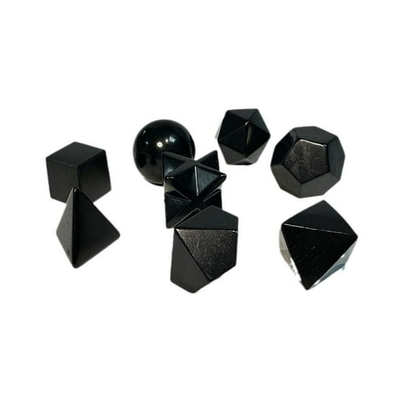 LiangJiang Clear Quartz Platonic Solids Crystals - Geometry Crystals and Healing Stones Solidos Platonicos Sacred Geometry Kit for Energy Chakra Balancing, Reiki, Meditation and Relaxation