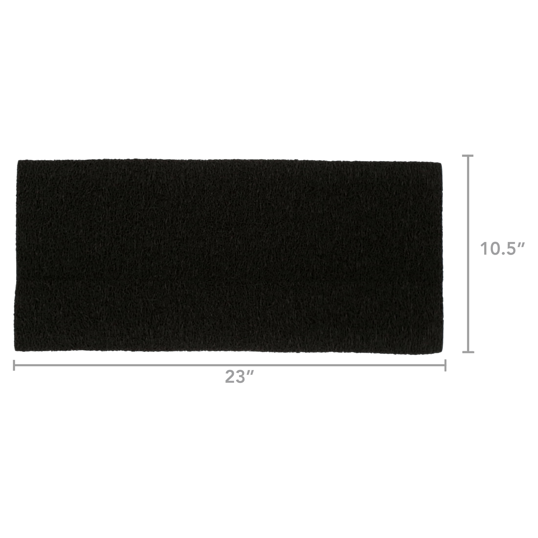 Camco RV Premium Scrub Rug Looped PVC with TPE Backing, 23"L x 22"W, Black (42966)