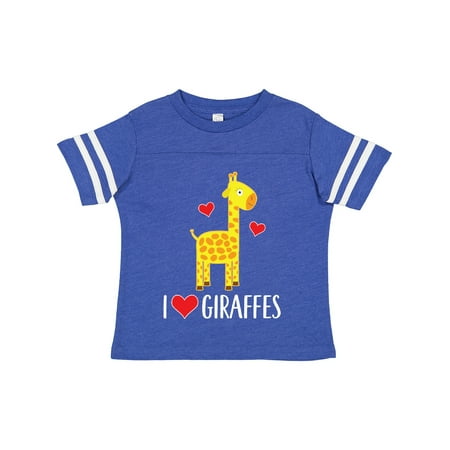 

Inktastic I Love Giraffes Zoo Animal Gift Toddler Boy or Toddler Girl T-Shirt