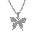 thumbnail image 5 of Collar de mariposa de lujo, hermoso colgante de cristal de circonita cúbica, gargantilla, cadena de mariposa brillante, joyería para mujeres, niñas, regalo, oro-2713, 5 of 5