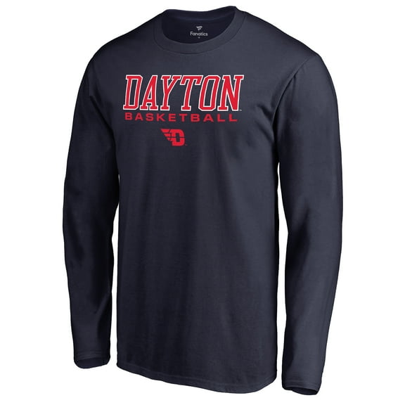Men's Navy Dayton Flyers Team Unity Basketball Long Sleeve T-Shirt