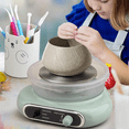 thumbnail image 1 of Mini Electric Pottery Wheel Kit Pottery Clay Art Turntable Detachable Cleaning for Home DIY Ceramic Work US Plug Green, 1 of 7