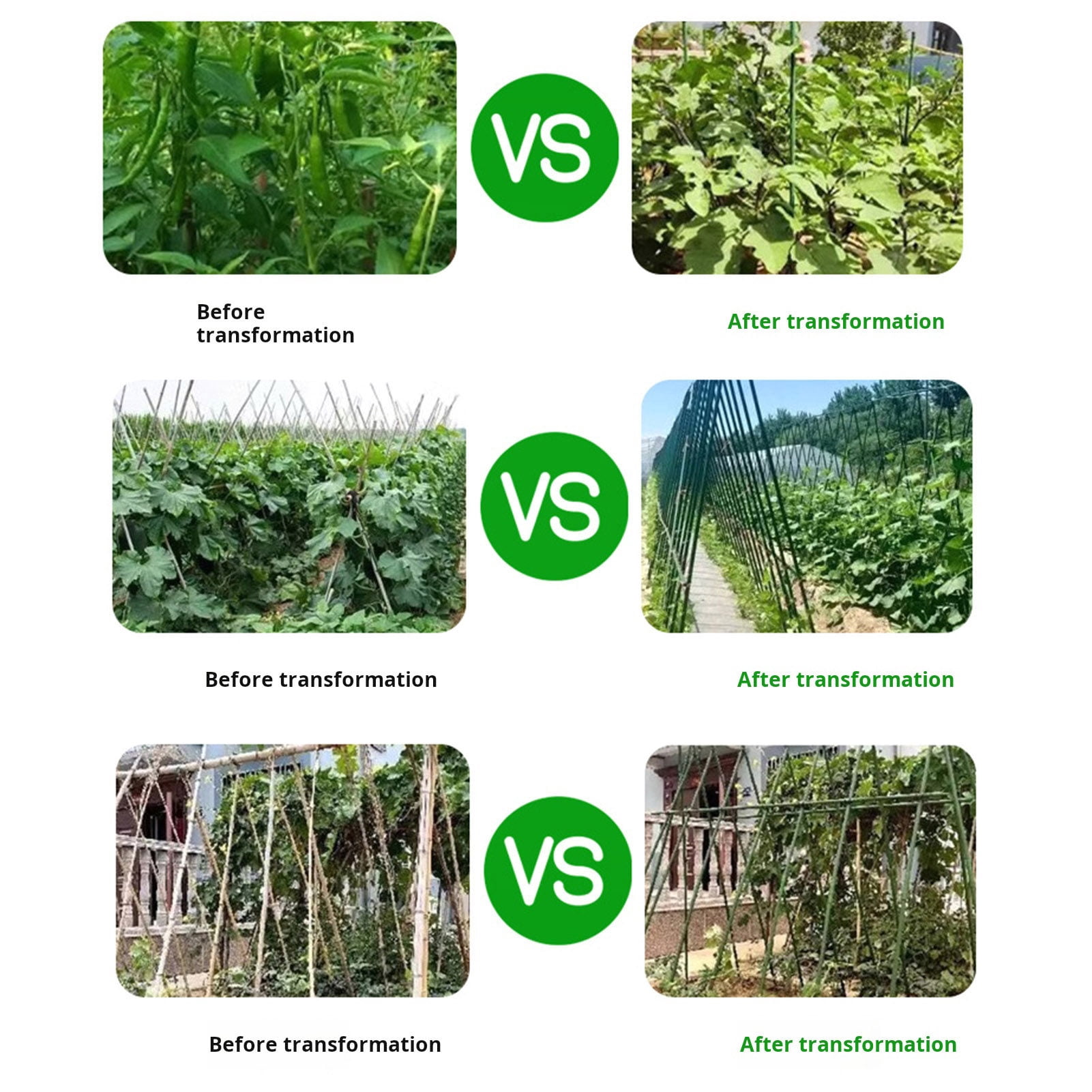 Homerr Cucumber Trellis Plastic-coated Steel Pipe A-Frame Cucumber Trellis Plastic-Coated Steel Pipes Plant Growth Support Trellis Easy Installation Complete Plant Support Frame
