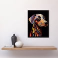 thumbnail image 4 of Tribal Patterned Dog Colourful Pet Portrait Painting Art Print Framed Poster Wall Decor 12x16 inch, 4 of 5