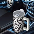thumbnail image 6 of Leopard Print 40oz Tumbler– Stainless Steel Insulated Tumbler with Handle and Straw, Large Capacity Travel Cup for Hot & Cold Drinks, 6 of 6