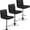 Black, variant on Yuanmin Single Bar Stool, PU Leather Adjustable Barstools, Modern Counter Stools with Back and Footrest, Counter Height Barstools for Bar, Kitchen, Dining Room, Light Gray