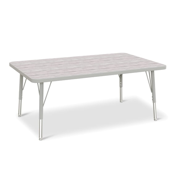 Rectangle Activity Table - 30" X 48", E-height - Driftwood Gray/Gray/Gray