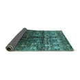 thumbnail image 2 of Ahgly Company Indoor Round Oriental Turquoise Blue Industrial Area Rugs, 4' Round, 2 of 4