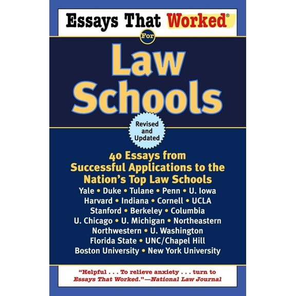 Pre-Owned Essays That Worked for Law Schools: 40 Essays from Successful Applications to the Nation's Top Law Schools (Paperback) 0345450426 9780345450425
