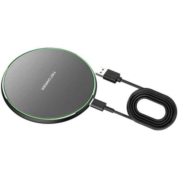 15W Fast Wireless Charging Pad, Wireless Charger for iPhone and Samsung Galaxy Smartphones & Wireless Earbuds