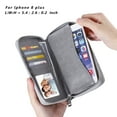 thumbnail image 3 of HAWEE Cellphone Wallet Dual Zipper Wristlet Purse with Card Slot/ Coin Pouch Compatible with iPhone/Samsung for Women or Lady, Grey, 3 of 7
