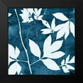 thumbnail image 2 of Theodosiou, Matina 15x15 Black Modern Framed Museum Art Print Titled - Indigo Leaf I, 2 of 5