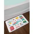 thumbnail image 2 of Home Sweet Home Bath Mat, Collection of Cute Cartoon Elements Flowers Animals Apartments Car Tree, Non-Slip Plush Mat Bathroom Kitchen Laundry Room Decor, 29.5 X 17.5 Inches, Multicolor, Ambesonne, 2 of 2