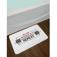 thumbnail image 2 of Sleep Bath Mat, Gym Words with Grunge Effect and Barbell Eat Sleep Squat, Plush Bathroom Decor Mat with Non Slip Backing, 29.5" X 17.5", Vermilion Black, by Ambesonne, 2 of 2