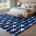 thumbnail image 4 of 5'x8' Area Rugs, Starfish Navy Indoor Outdoor Area Rug for Living Room Bedroom, Blue Coastal Ocean Summer Sea Beach Washable Bathroom Rugs Kitchen Floor Carpet Mats Home Decor Aesthetic, 4 of 8