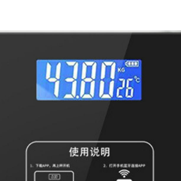 Syrisora Electric Weighing Scale LCD Display Smart Body Fat Scale Tempered  Glass Rechargeable Weight Machine for Home
