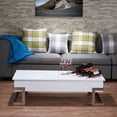 thumbnail image 4 of Bowery Hill Table Basse à Plateau Relevable en Blanc et Chrome, 4 of 6