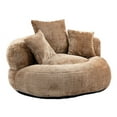 thumbnail image 3 of Lazy Sofa Durable Comfort Lounger High Back Bean Bag Chair Couch With Three Pillows for Adults and Kids, Indoor & Outdoor, Single Gaming Sofa Chair For Bedroom,Office (Coffee Chenille), 3 of 5