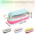 thumbnail image 3 of Big Capacity Pencil Case Compartments Large Pencil Pouch Pen Bag Pencil Box Holder Organizer Simple Storage Aesthetic Stationery Cosmetic For Adults Men Women Office Essentials, 3 of 5