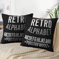 thumbnail image 3 of LALILO Throw Pillow Covers Retro Alphabet Font Letters And Numbers Cushion Cover 18" x 18", 2 Pack, 3 of 6