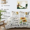thumbnail image 3 of Sunflower Duvet Cover Set Twin Size, Sunshine Farmhouse 4 Piece Soft Microfiber Bedding Set with 1 Duvet Cover, 1 Flat Sheet, 2 Pillowcases, 3 of 9