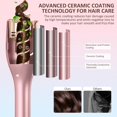 thumbnail image 3 of Automatic Hair Curler with 4 Temperature & 4 Timer Settings, Auto-Rotating Ceramic Curling Iron with LCD Display, Anti-Tangle & Anti-Scald Design, 3 of 14