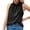 Black, variant on QUINDOS Summer Shirts for Women Black Sports Fashion Solid Sleeveless Vest T-shirt Blouse Casual Tops Tank Tops for Women