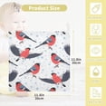 thumbnail image 2 of SKYSONIC Bullfinch and Snowflakes Baby Muslin Washcloths Face Towel, Winter Burp Cloths Cotton Wipes 5 PCS Infant Wash Cloth for Newborn Boys Girls 12"x12", 2 of 7