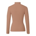 thumbnail image 4 of UJNDER Women's Fashion Long Sleeve Turtleneck Solid Color Sweater Sheep Loose Knit Pullover Top Rose Gold XXL, 4 of 4