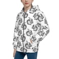 thumbnail image 2 of Kdxio Black Squirrel Pattern Kids Boys Girls Zip Up Hoodie 3D Printed Hooded Sweatshirt Hoody Coat with Pocket 7-12 Y-Small, 2 of 6