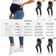 thumbnail image 3 of BRGZLK Maternity Jeans Pants Summer Trendy High Waist Belly Support Slim Stretch Pregnancy Casual Fitted Slimming Distressed Denim Pants Black M, 3 of 7