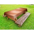 thumbnail image 1 of Abstract Outdoor Tablecloth, Hexagonal Comb Mesh Pattern with Abstract Wave Motion Effect Geometric Image Print, Decorative Washable Fabric Picnic Table Cloth, 58 X 84 Inches,Pale Rust, by Ambesonne, 1 of 2