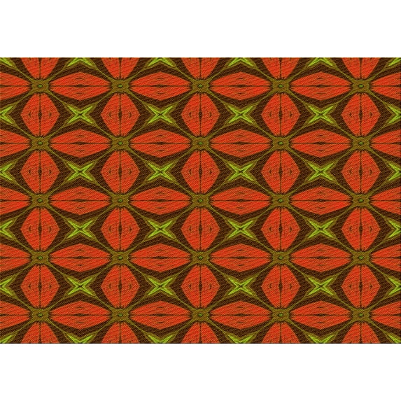 Ahgly Company Machine Washable Indoor Rectangle Transitional Mahogany Brown Area Rugs, 2' x 4'