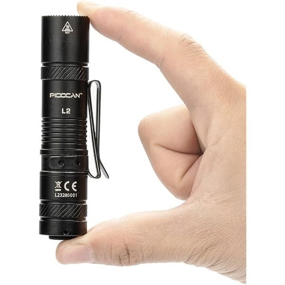 ZLCRechargeable Flashlights 1200 Lumens EDC Flashlight, AA Pocket Flashlight High Lumens with Clip, Super Bright Small Flashlights, 4 Modes Flash Light for Camping, Home, and Emergencies (Black)