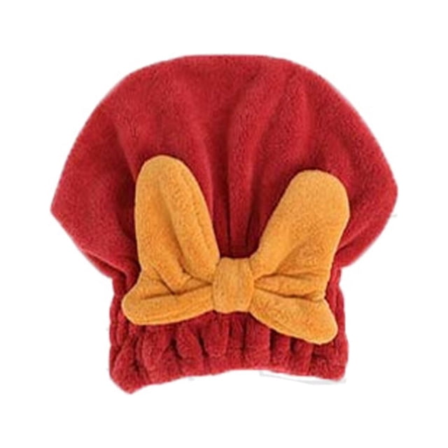 Toalla superabsorbente para cabello mojado, gorro de baño de terciopelo coral con lazo para cabello seco que absorbe el agua y se seca rápidamente.
