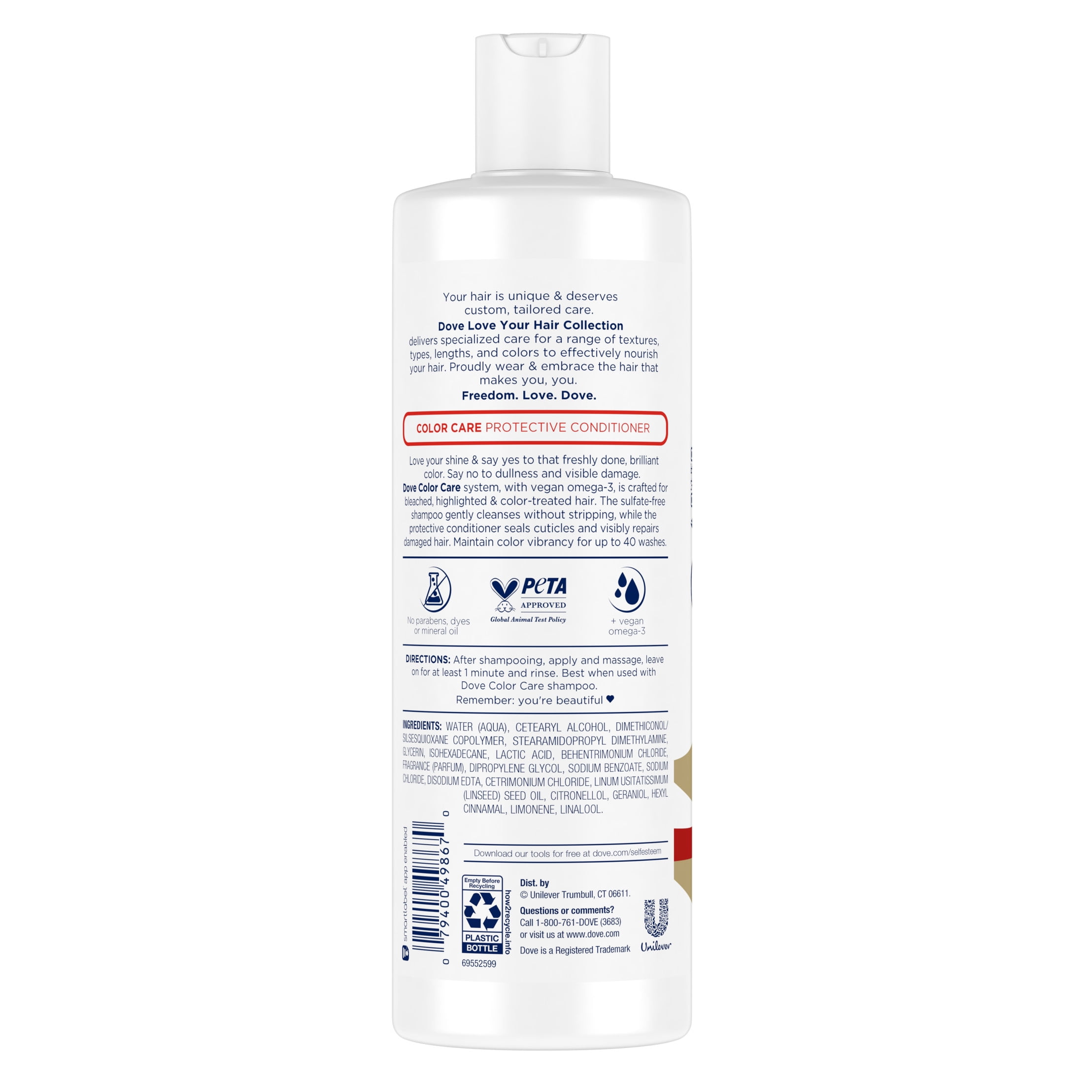 (2 pack) Dove Love Your Shine Conditioner for Colored hair, 13.5 oz