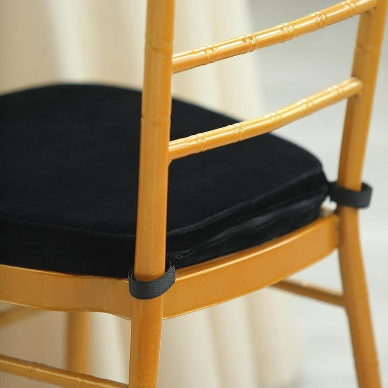 Black Extra Thick Chiavari Chair Cushion