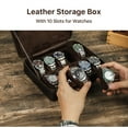 thumbnail image 5 of Bigcan Leather Watch Storage Box – Handcrafted 10-Slot Organizer with Dual Zipper, Soft Fabric Cushions, Free Engraving Option, and Travel-Friendly Design, 5 of 9