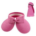 thumbnail image 2 of KOKOPARK Visières pour Femmes Extérieur Mode d'Automne Incontournables Protection Uv Retroussable Grand Bord Queue de Cheval Chapeau de Soleil Rose Vif, 2 of 5