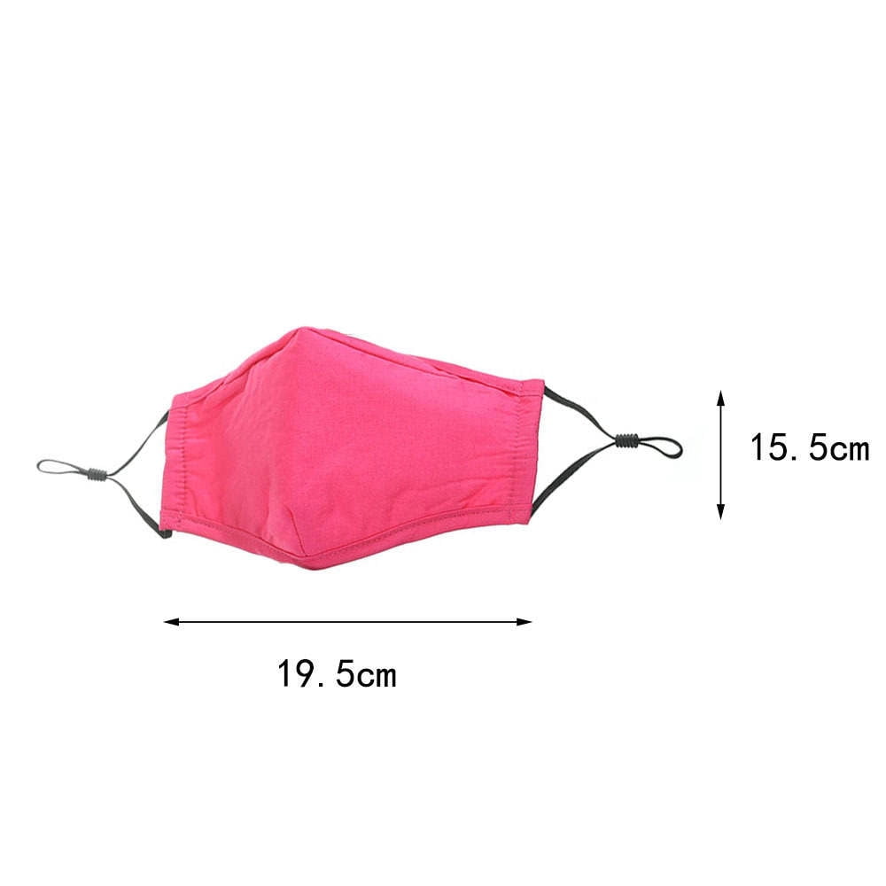 Premium Beige 3 Pk Cotton 3 Layer Reusable Face Masks Soft Fabric, Adjustable Ear Loops & Pocket for Filter, Nose Strip