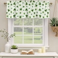 thumbnail image 2 of 2 Pack Valances for Window, St. Patrick's Day Short Curtains for Kitchen Bedroom Living Room, Spring Botanical Green Clovers Leaves Rod Pocket Small Window Treatment Valance Drapes 54 x 18 Inch, 2 of 8