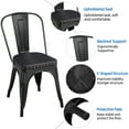 thumbnail image 5 of Alden Design Industrial Metal Studded Dining Chair with Cushion, Set of 4, Black, 5 of 9