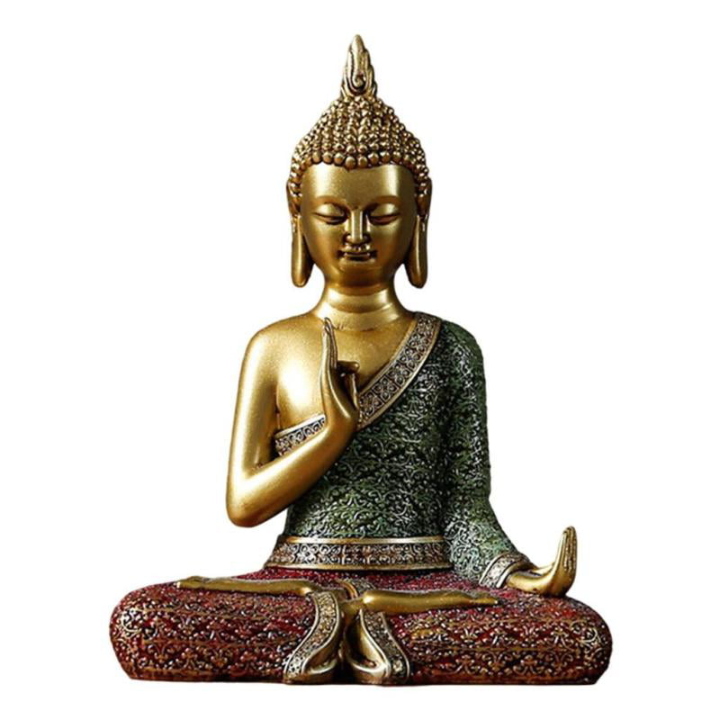 Home Decor Hand Carved Buddhism Sculpture Meditation Buddha Statue Figurine 