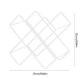 thumbnail image 3 of Estante decorativo de hierro para vinos, liquidación navideña. Elegante organizador de vino para encimera con diseño de bendición, con capacidad para varias botellas, blanco, negro y dorado, 25 x 25, 3 of 6